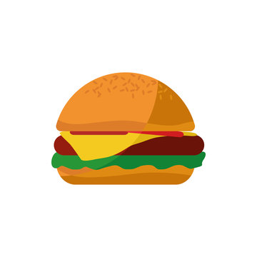 Isolated hamburger flat style icon vector design