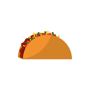 Isolated taco flat style icon vector design