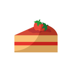 Isolated sweet cake flat style icon vector design