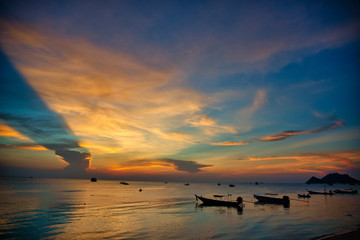 sunset, beach,koh tao,thailand
