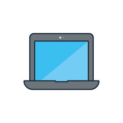 Laptop line and fill icon vector design