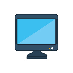 Computer line and fill icon vector design