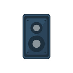 Isolated music speaker line and fill icon vector design