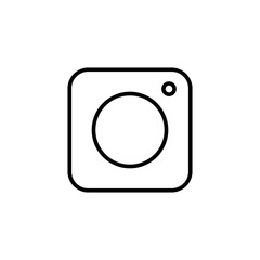 Camera lens icon outline style vector