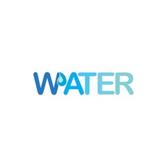 Water letter logo design vector