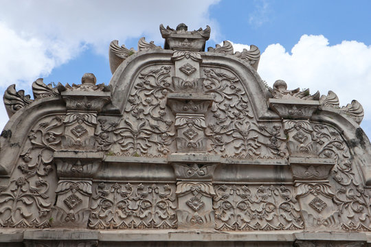 Kenongo building in the Taman Sari area. Taman Sari is the site of former royal garden of the Sultanate of Yogyakarta