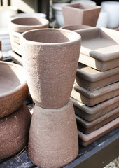 stone flower pots