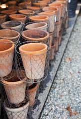small clay pots
