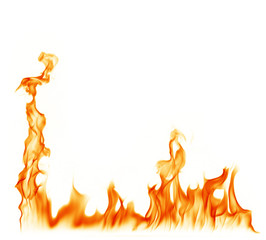 Fire on a white background.