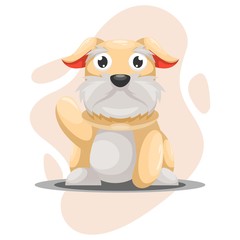 CUTE DOG MASCOT CARTOON VECTOR