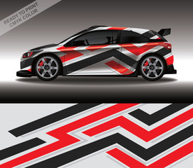 Car wrap decal design vector, custom livery race rally car vehicle sticker and tinting.