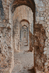 Fototapeta na wymiar old brick arch architecture monument in Italy