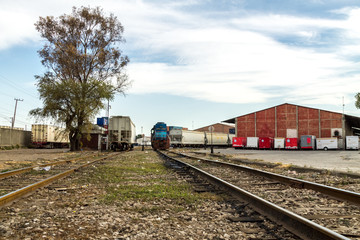 Pantaco. Ciudad de Mexico. Mexico. 01/11/2020. Train tracks and vintage wagon 