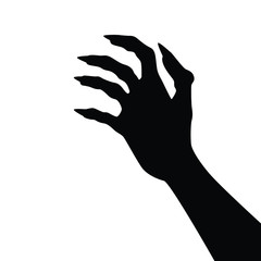 Devil hand silhouette vector