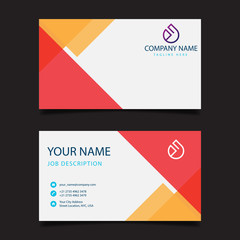 Fototapeta premium Business card design set template for company corporate style. red