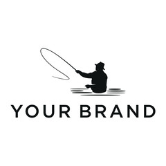 fishing abstract icon logo design