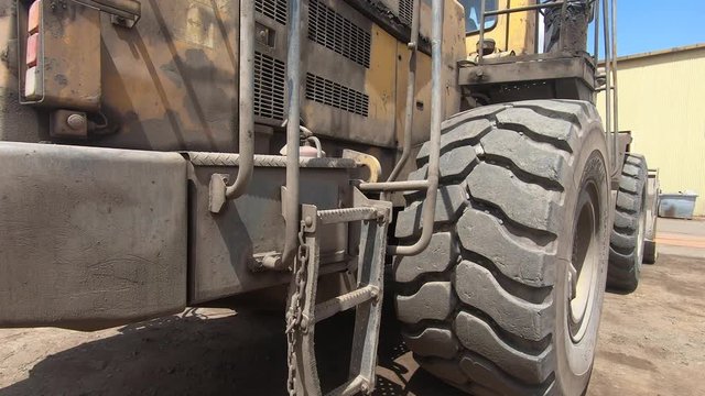 Rear end of mine site loader