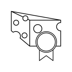 delicious cheese portion isolated icon