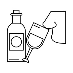 wine cup drink with nose smelling