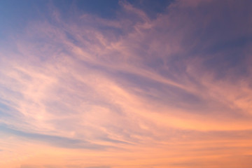 Naklejka na ściany i meble Dramatic sunrise sky shades of the orange, natural background.