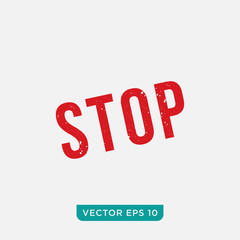 Stop Sign Icon Design, Vector EPS10