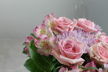 bouquet of pink roses
