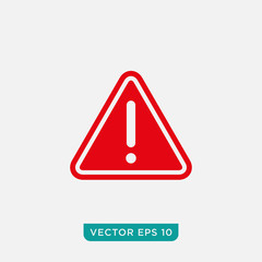 Warning Sign Icon Design, Vector EPS10