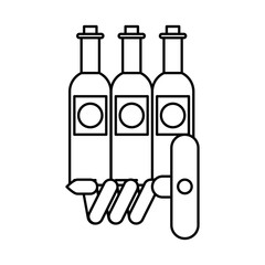 wine bottles drink isolated icon