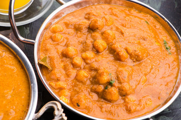 Chana Masala: Traditional Indian dish with chickpeas and curry