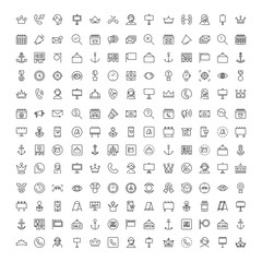 Marketing line icon set.