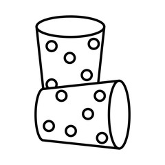 wooden cork of bottle isolated icon