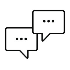 speech bubble icon on white background