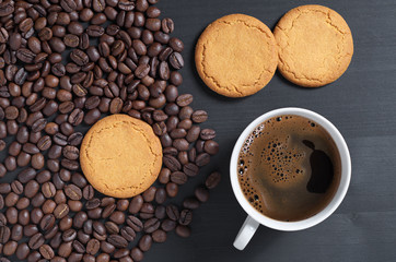 Coffee and oatmeal cookies