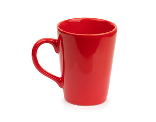 Red Cup isolated on white background with clipping path.