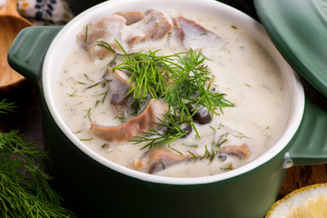 turkish traditional tripe soup; iskembe corbasi and offal soup