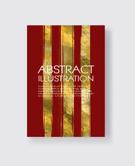 Vector Red and Gold Design Templates. Abstract illustration eps10