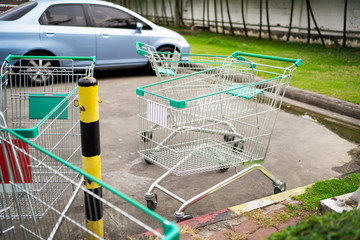 shopping carts left in parking lots