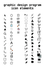 graphic design software icon elements