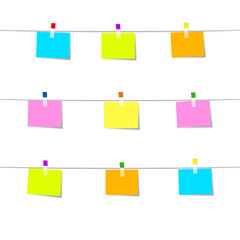 set of colorful sticky notes