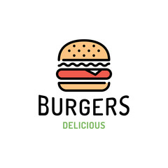 Burger Fast Food Logo Template