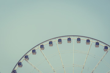 Big ferris wheel with bluesky