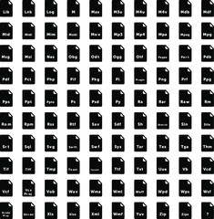 Icons files set. Dark document extension kit.
