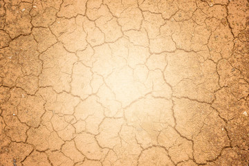 Red ground broken form heat and dry drought pollution
