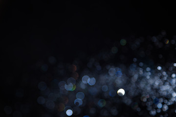 Vintage blur bokeh defocused on black