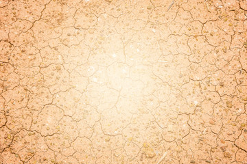 Fototapeta premium Red ground broken form heat and dry drought pollution