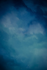 Abstract blue paint color on cement wall