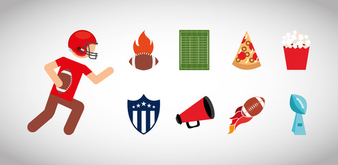 bundle of american football sport icons