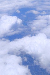 上空からの空景色　旅イメージ