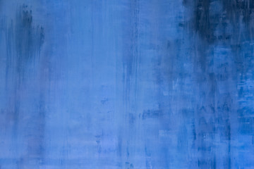 Old cement paint blue wall