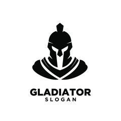 head gladiator spartan logo icon design